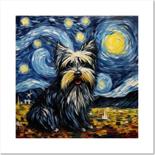 Skye Terrier Night Posters and Art